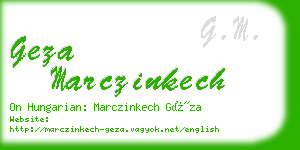 geza marczinkech business card